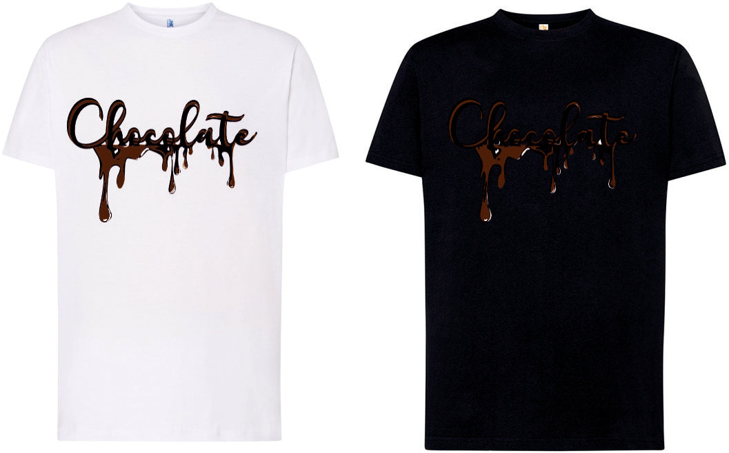 T-shirt chocolate scritta