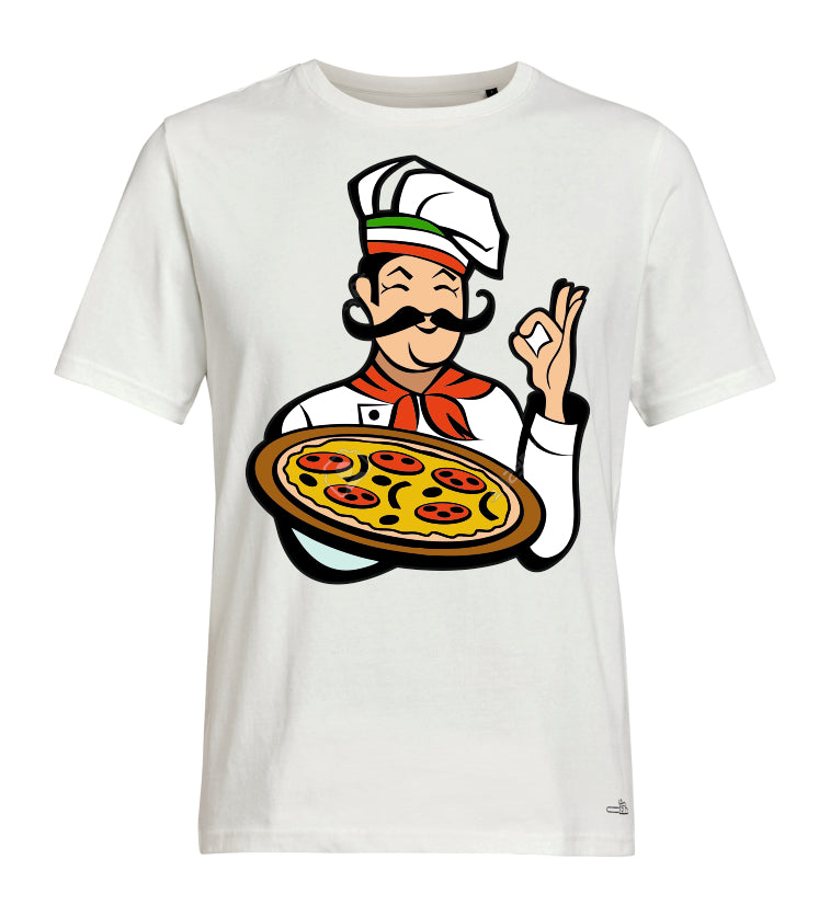T-shirt Pizza con Baffi