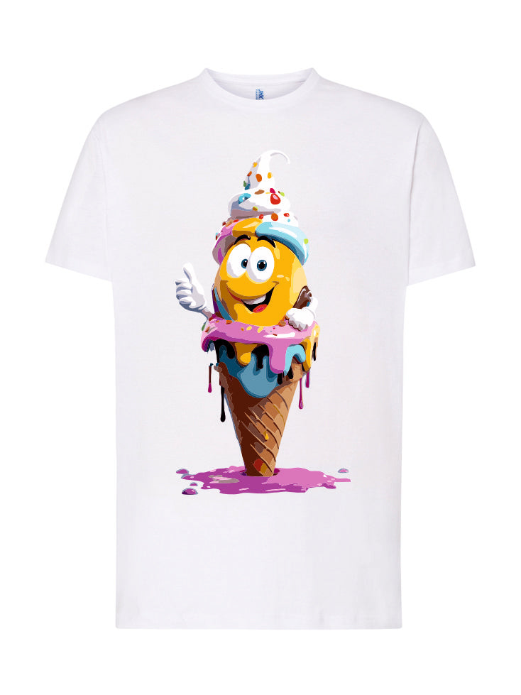 T-shirt gelato con sorriso