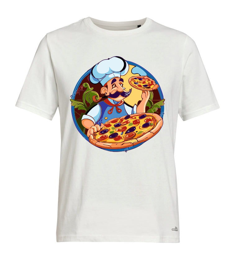 T-shirt Stampa Pizza tonda-Chef