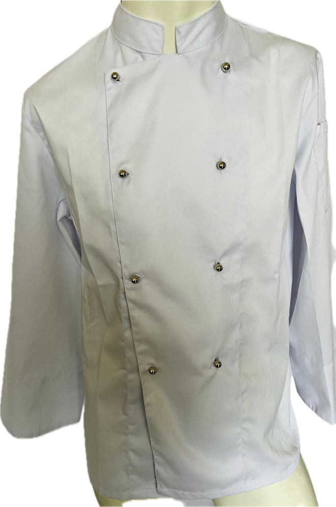CHEF JACKET WITH SILVER BUTTONS