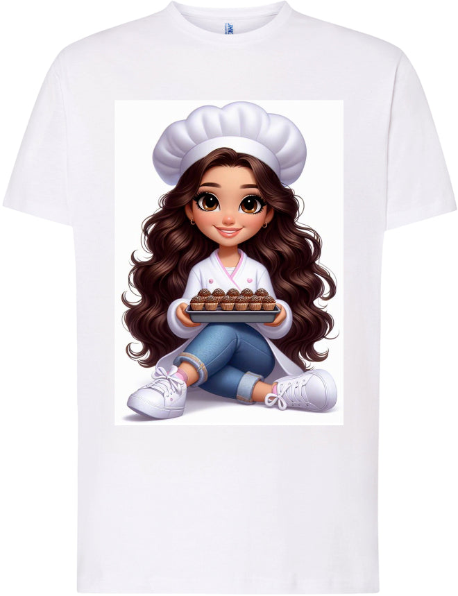 T-shirt donna da cucina-chef donna-donna-sala