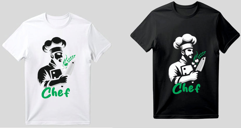T-shirt  uomo e coltello